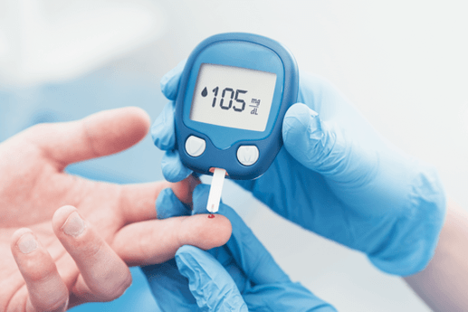 Increased glucose levels in plasma in diabetes